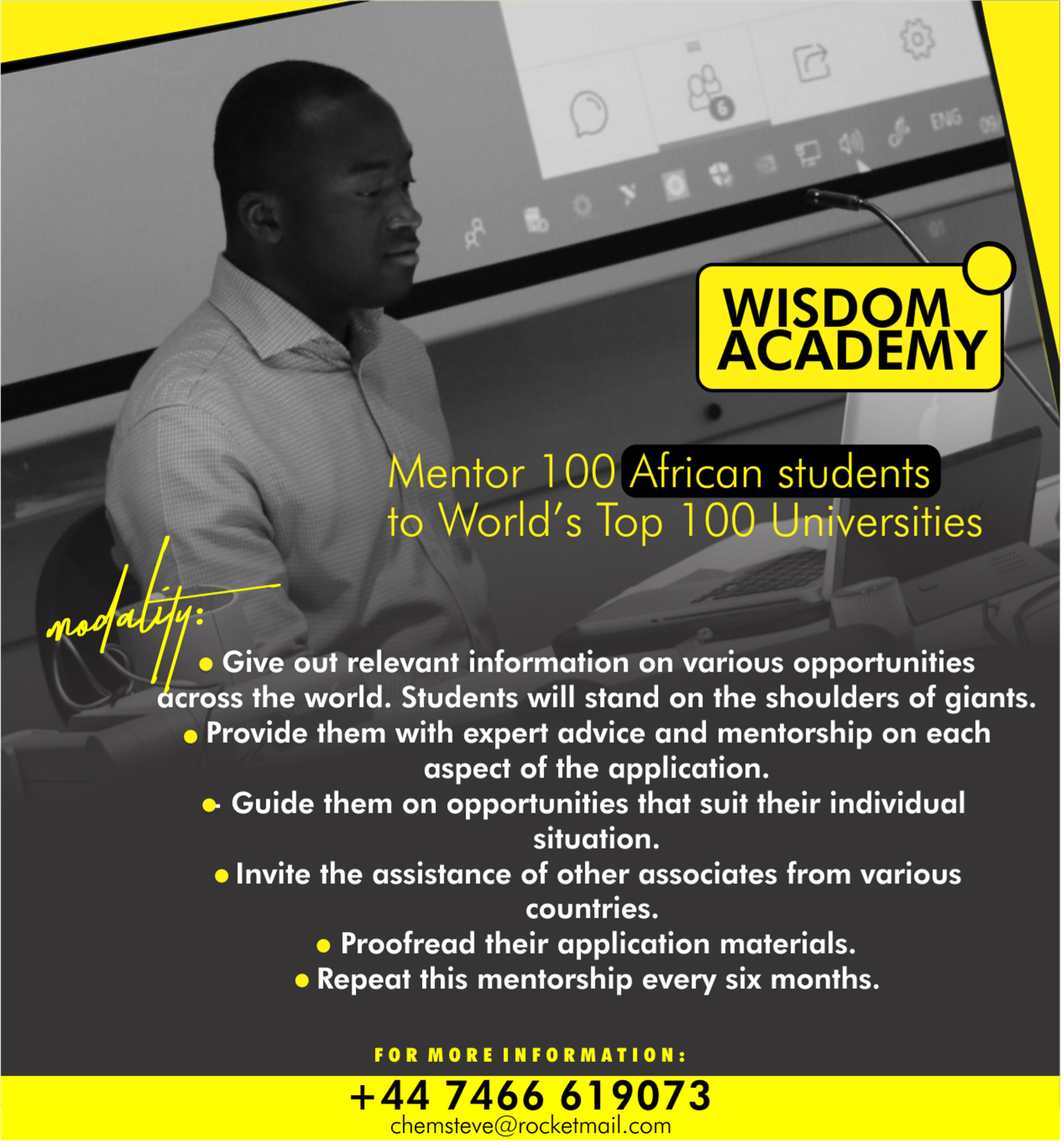 Mentor 100 African students